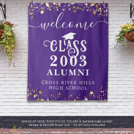Klasse Wiedersehen Lila Welcome Class Year Alumni Wandteppich