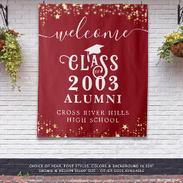 Klasse Wiedersehen Red Welcome Class Year Alumni Wandteppich