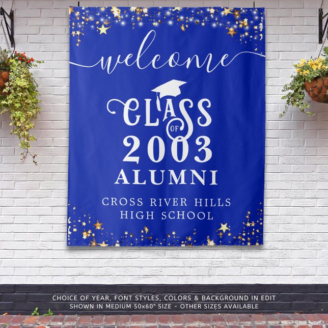 Klasse Wiedersehen Royal Blue Welcome Class Year A Wandteppich (Von Creator hochgeladen)