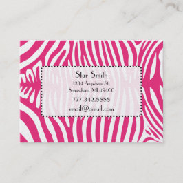 Klasse Zebra Skin auf jeder Farbkarte Honigsauckch Visitenkarte