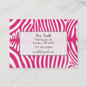 Klasse Zebra Skin auf jeder Farbkarte Honigsauckch Visitenkarte
