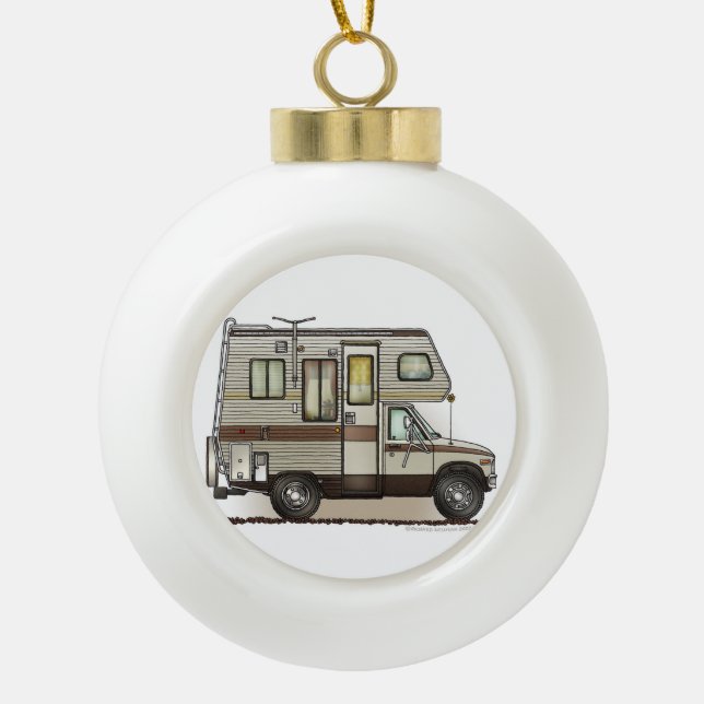 KlasseC Camper RV-Magnete Keramik Kugel-Ornament (Vorderseite)