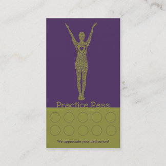 Klassen-Durchlauf der Yoga-Visitenkarte-10 Treuekarte