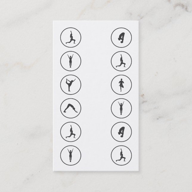 Klassen-Durchlauf der Yoga-Visitenkarte-12 Treuekarte (Vorderseite)