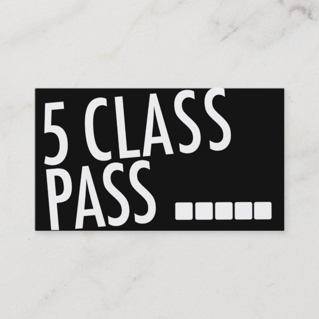 Klassen-Durchlauf der Yoga-Visitenkarte-5 Treuekarte (Vorderseite)