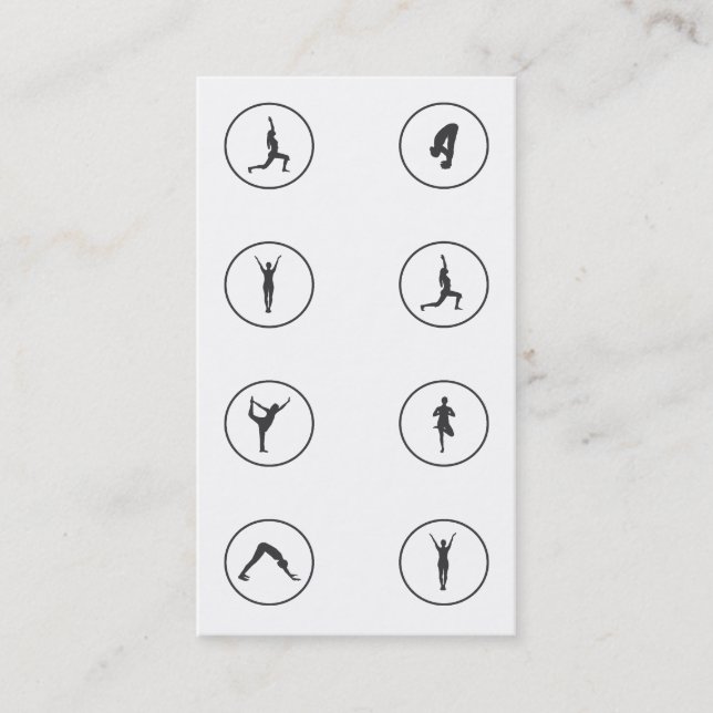 Klassen-Durchlauf der Yoga-Visitenkarte-8 Treuekarte (Vorderseite)