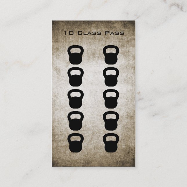 Klassen-Durchlauf-Karte der Fitness-10 Treuekarte (Vorderseite)