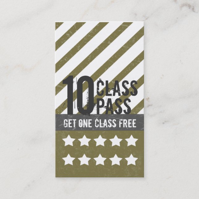 Klassen-Durchlauf-Karte der Treuekarte (Vorderseite)