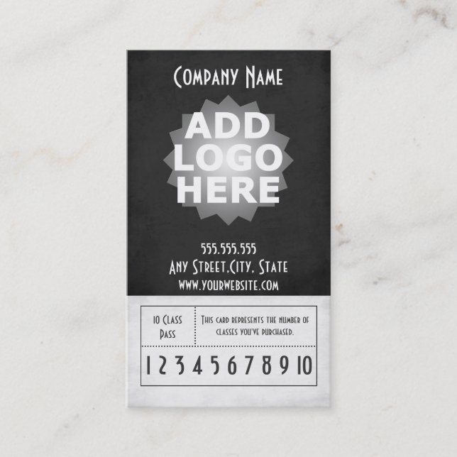 Klassen-Durchlauf-Schablone der Treuekarte (Vorderseite)