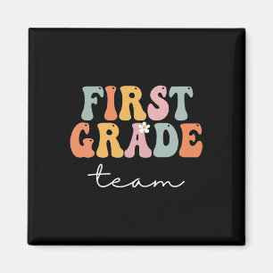 Klassen-Team Retro Groovy Vintage Erster Schultag Magnet