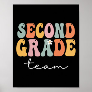 Klassen-Team Retro Groovy Vintage Erster Schultag Poster