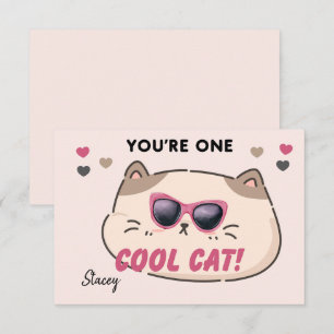 Klassen-Valentinstag "Du bist eine coole Katze"