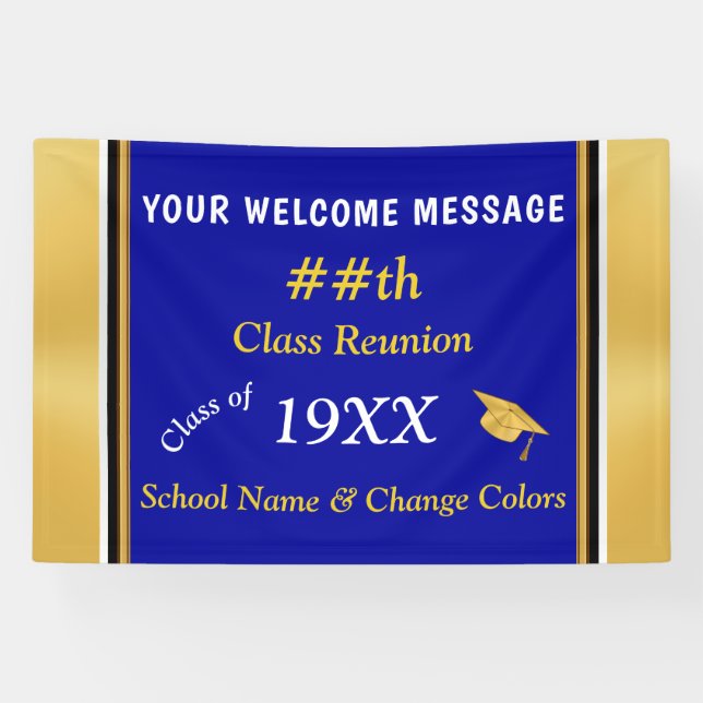 Klassen-Wiedersehen-Banner. JEDES JAHR UND FARBEN, Banner (Horizontal)