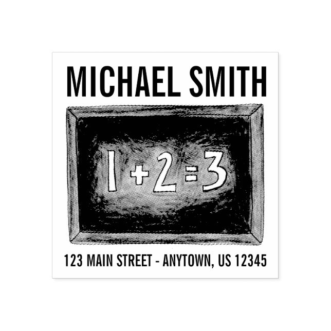 Klassenadresse für Math-Lehrer-Matchbrett Gummistempel (Prägung)