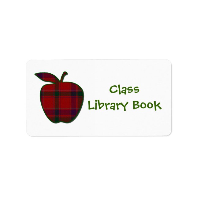 Klassenbibliotheksplatte Adressaufkleber (Vorne)