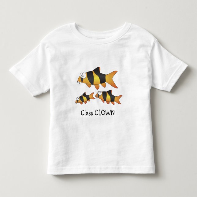 Klassenclown - cooler Fisch (Clownschmerlefamilie) Kleinkind T-shirt (Vorderseite)