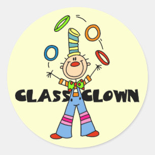 Klassenclown T-Shirts und Geschenke Runder Aufkleber