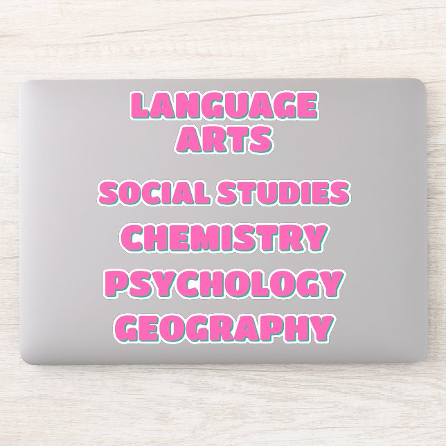 Klassenfach-Sticker Aufkleber (Computer)