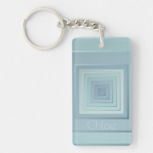 Klassengeometrische Quadrate Schlüsselanhänger