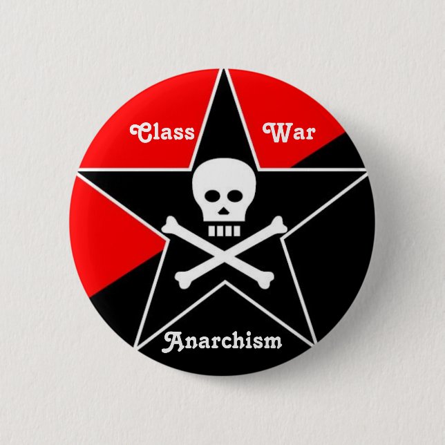 Klassenkampf-Anarchismus Button (Vorderseite)
