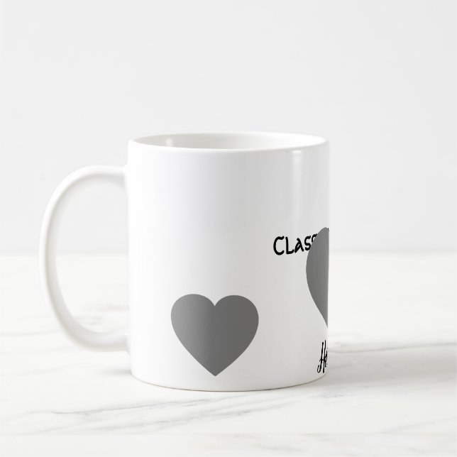 "Klassenkönigin. Zuhause Held." Kaffeetasse (Links)