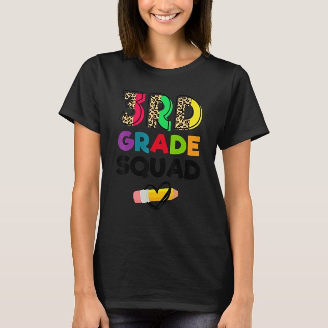Klassenlehrer der 3. Klasse Leopard Team T-Shirt (Vorderseite)