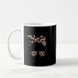 Klassenlehrer Leben mit Leopard Messy Bun Mother' Kaffeetasse