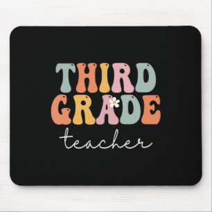 Klassenlehrer Retro Groovy Vintage Erster Schultag Mousepad