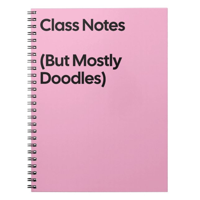Klassennotizen Kritzelnotizbuch Notizblock (Vorderseite)