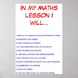 Klassenordnung Poster