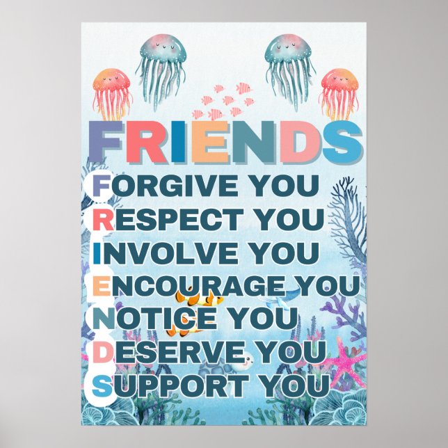Klassenposter: Freunde Poster (Vorne)