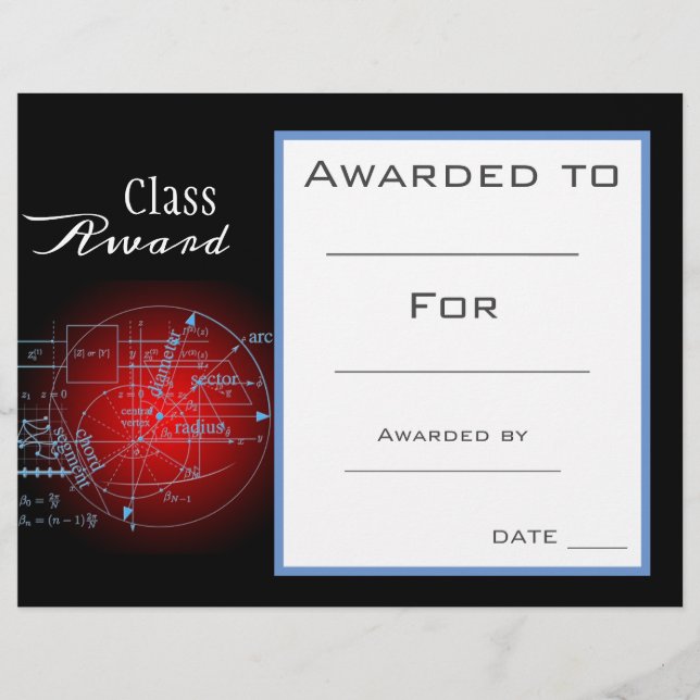 Klassenpreis Mathematik-Student (Vorderseite)