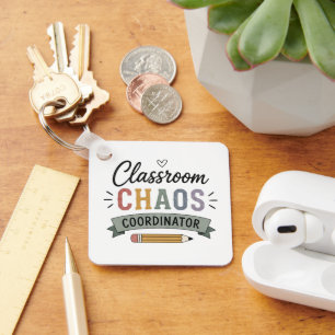 Klassenraum-Chaos-Koordinator Lustiger Lehrer Schlüsselanhänger