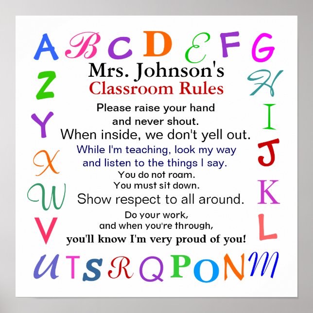 Klassenregeln # 2 durch SRF Poster (Vorne)