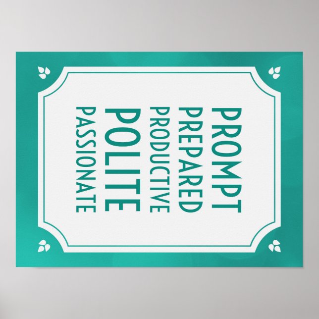 Klassenreglerposter Poster (Vorne)