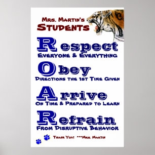 Klassenrichtlinien/Regeln Poster