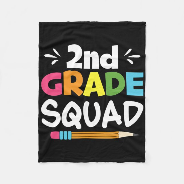 Klassenstufe 2 Gruppe Zweiter Lehrer Schüler Team  Fleecedecke (Vorderseite)