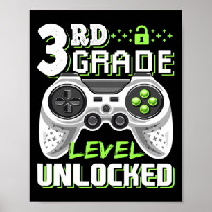 Klassenstufe freigeschaltetes Videospiel Zurück zu Poster