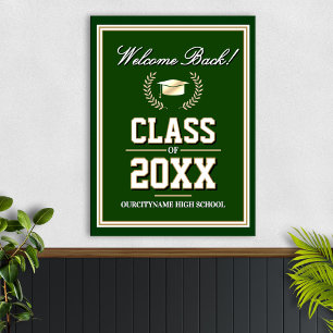 Klassentreffen Willkommen in den Schulfarben Poster