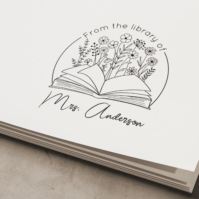 Klassenzimmer "Aus der Bibliothek" Blumenkohl-Buch Permastempel (Von Creator hochgeladen)