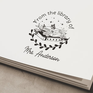 Klassenzimmer "Aus der Bibliothek" Buchzeichen Flo Permastempel