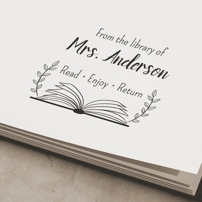 Klassenzimmer "Aus der Bibliothek" Buchzeichen Permastempel (Von Creator hochgeladen)