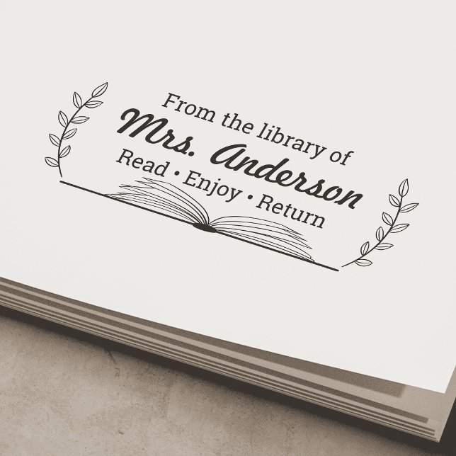 Klassenzimmer "Aus der Bibliothek" Buchzeichen Permastempel (Von Creator hochgeladen)