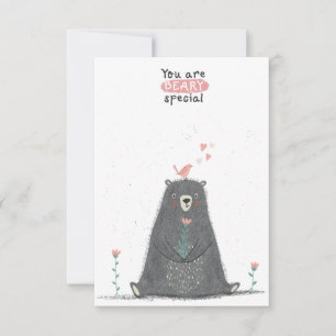 Klassenzimmer Beary Besonderer Valentinstag  Mitteilungskarte