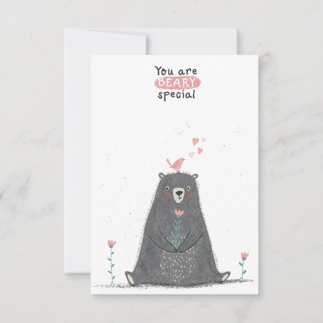 Klassenzimmer Beary Special Valentinstag Mitteilungskarte (Vorderseite)