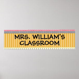 Klassenzimmer Begrüßungsbanner Poster
