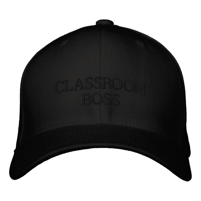Klassenzimmer-Chef Text Mark Clean Modernes Design Bestickte Baseballkappe (Vorderseite)