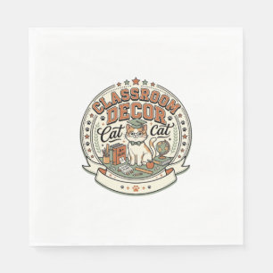 Klassenzimmer-Deko-Katze Klassenzimmer-Deko-Katze Serviette