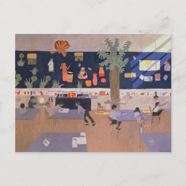 Klassenzimmer Derby 1985 Postkarte (Vorderseite)