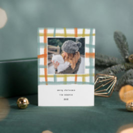 Klassenzimmer Kariert Urlaubsfotokarte | C Feiertagskarte